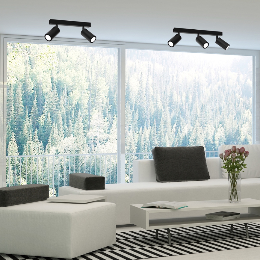 Spotlight HUDSON 2xGU10/8W/230V black