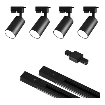 Spotlight in rail system 4xGU10/25W/230V black
