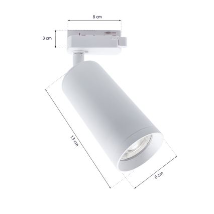 Spotlight in rail system MICA 3xGU10/25W/230V white