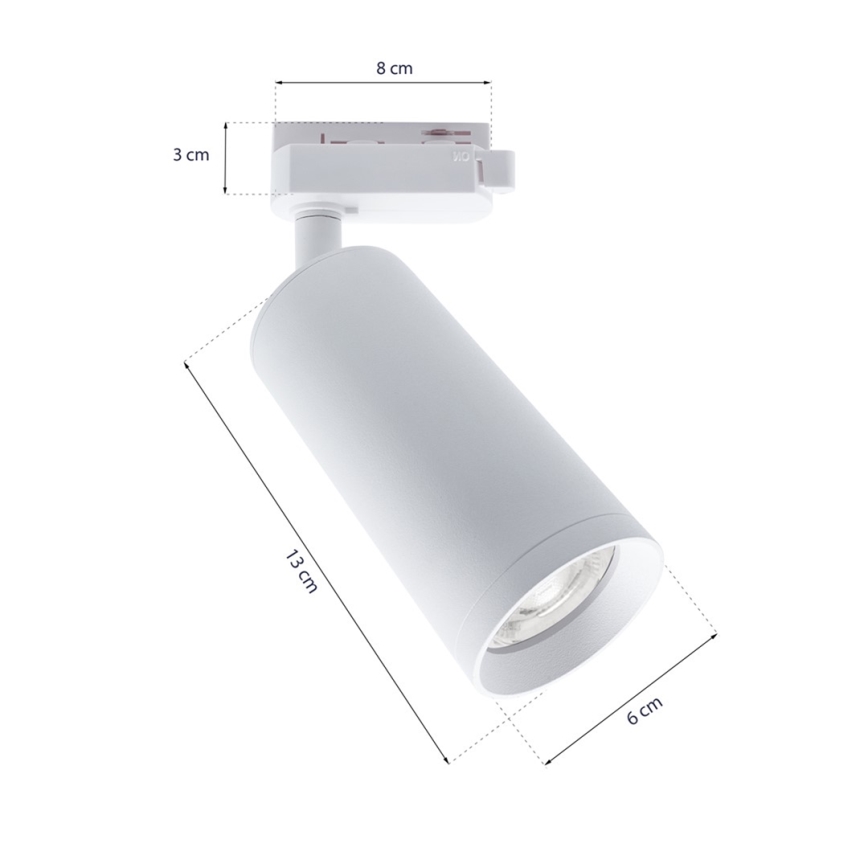 Spotlight in rail system MICA 3xGU10/25W/230V white