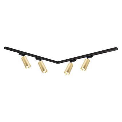 Spotlight in rail system MICA 4xGU10/10W/230V gold/black
