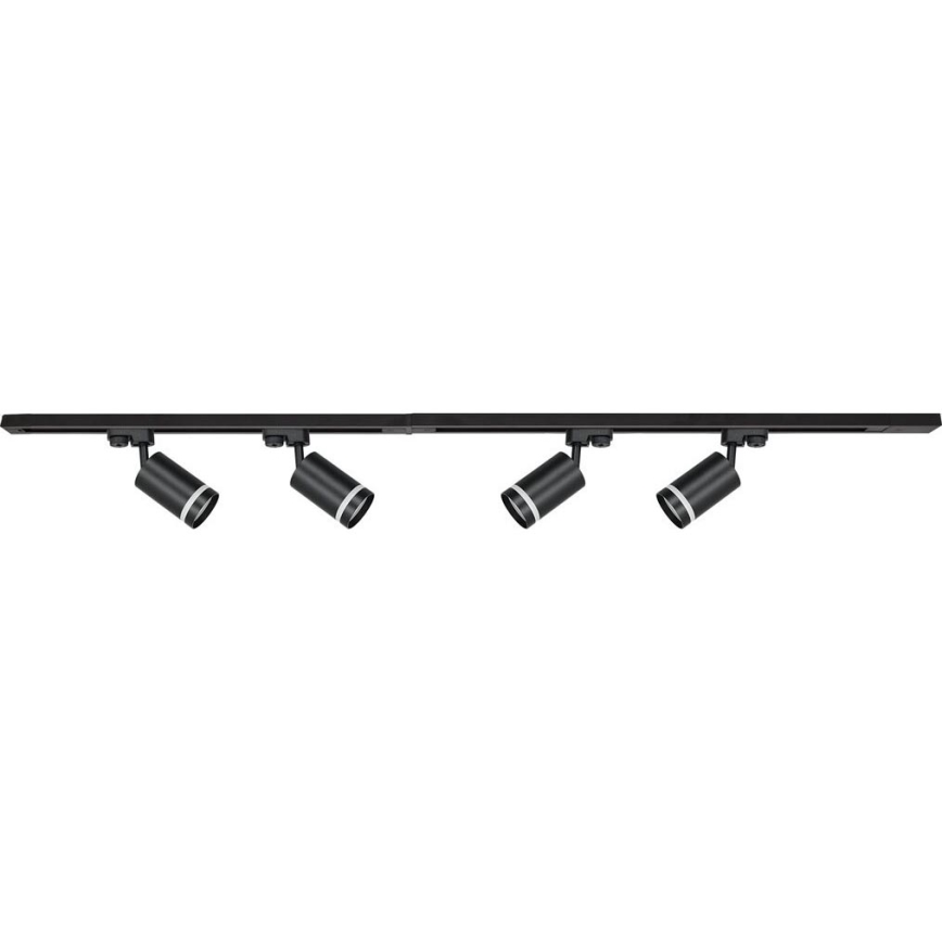 Spotlight in rail system PIPE 4xGU10/10W/230V 2x1m black
