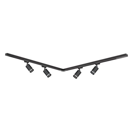 Spotlight in rail system PIPE 4xGU10/10W/230V 2x1m black