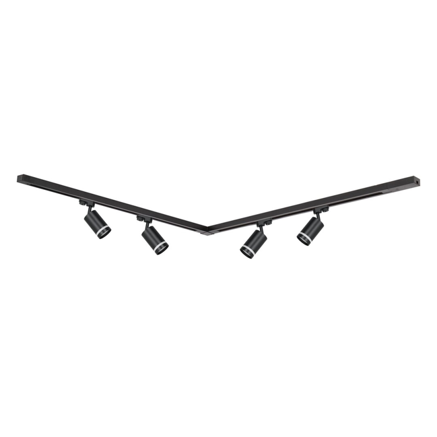 Spotlight in rail system PIPE 4xGU10/10W/230V 2x1m black