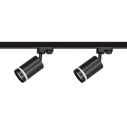 Spotlight in rail system PIPE 4xGU10/10W/230V 2x1m black