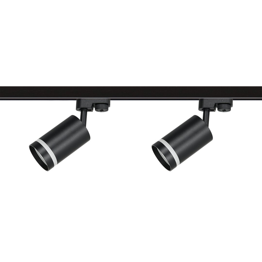 Spotlight in rail system PIPE 4xGU10/10W/230V 2x1m black