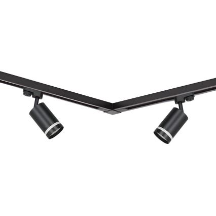 Spotlight in rail system PIPE 4xGU10/10W/230V 2x1m black