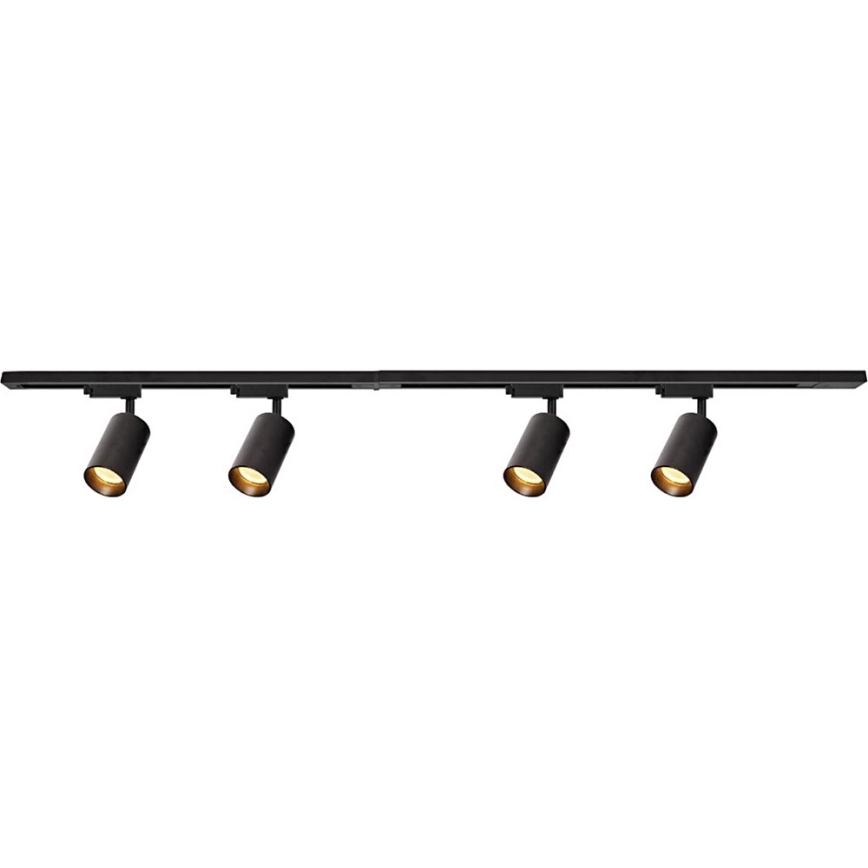 Spotlight in rail system PIPE 4xGU10/10W/230V black