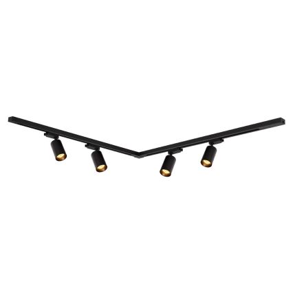 Spotlight in rail system PIPE 4xGU10/10W/230V black
