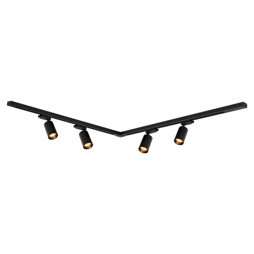 Spotlight in rail system PIPE 4xGU10/10W/230V black