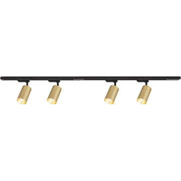 Spotlight in rail system PIPE 4xGU10/10W/230V gold/black
