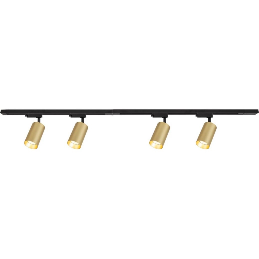 Spotlight in rail system PIPE 4xGU10/10W/230V gold/black