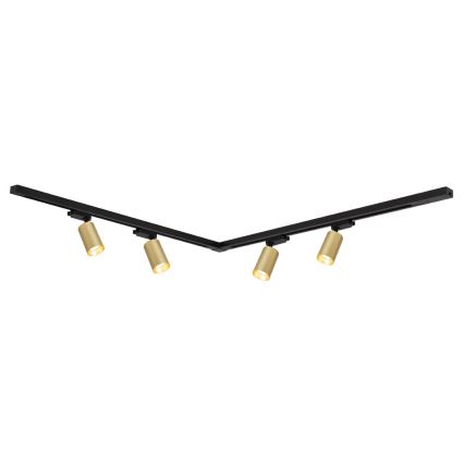 Spotlight in rail system PIPE 4xGU10/10W/230V gold/black
