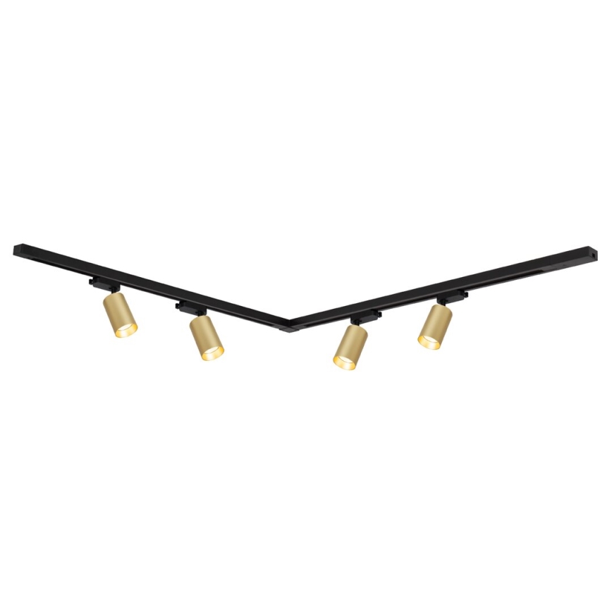 Spotlight in rail system PIPE 4xGU10/10W/230V gold/black