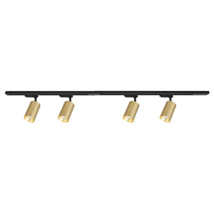 Spotlight in rail system PIPE 4xGU10/10W/230V gold/black