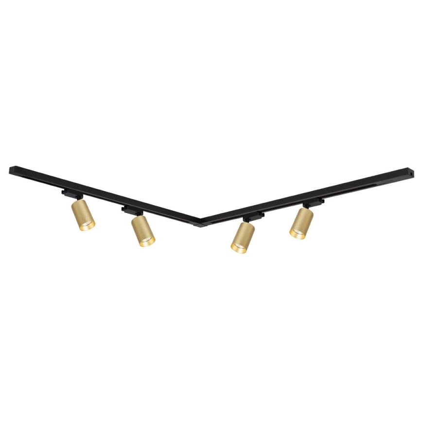 Spotlight in rail system PIPE 4xGU10/10W/230V gold/black