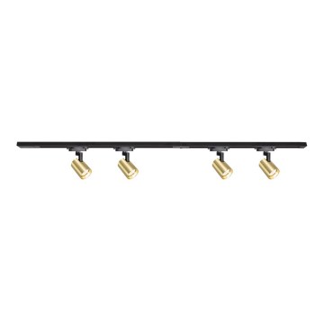 Spotlight in rail system VOLF 4xGU10/10W/230V gold/black