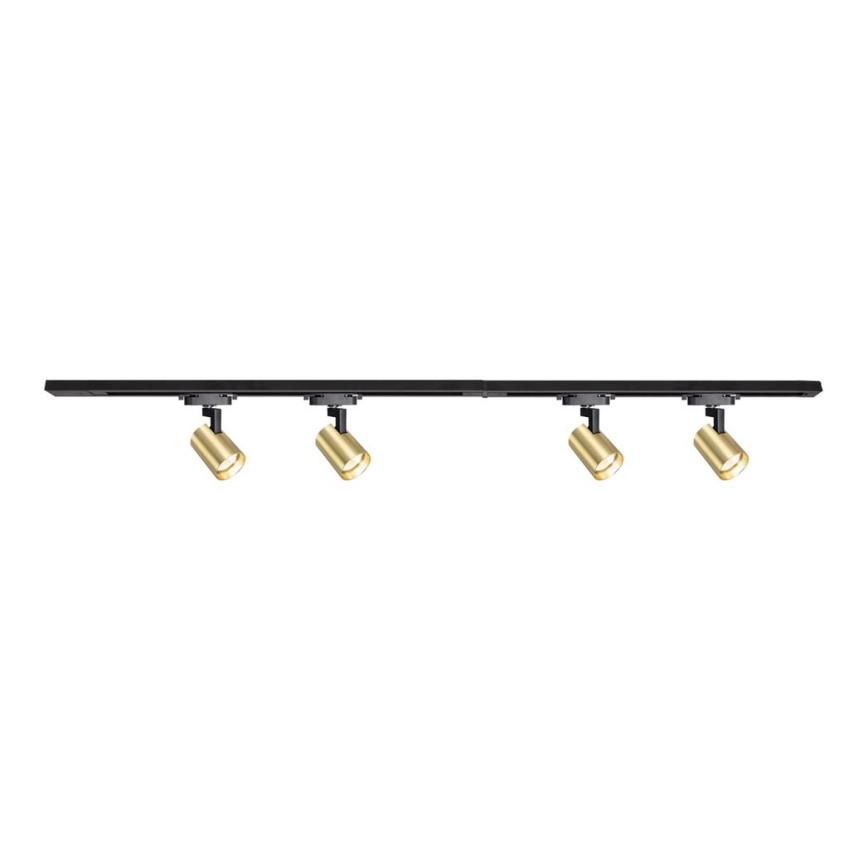 Spotlight in rail system VOLF 4xGU10/10W/230V gold/black