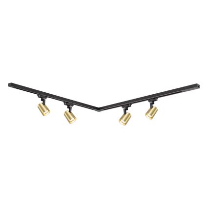 Spotlight in rail system VOLF 4xGU10/10W/230V gold/black