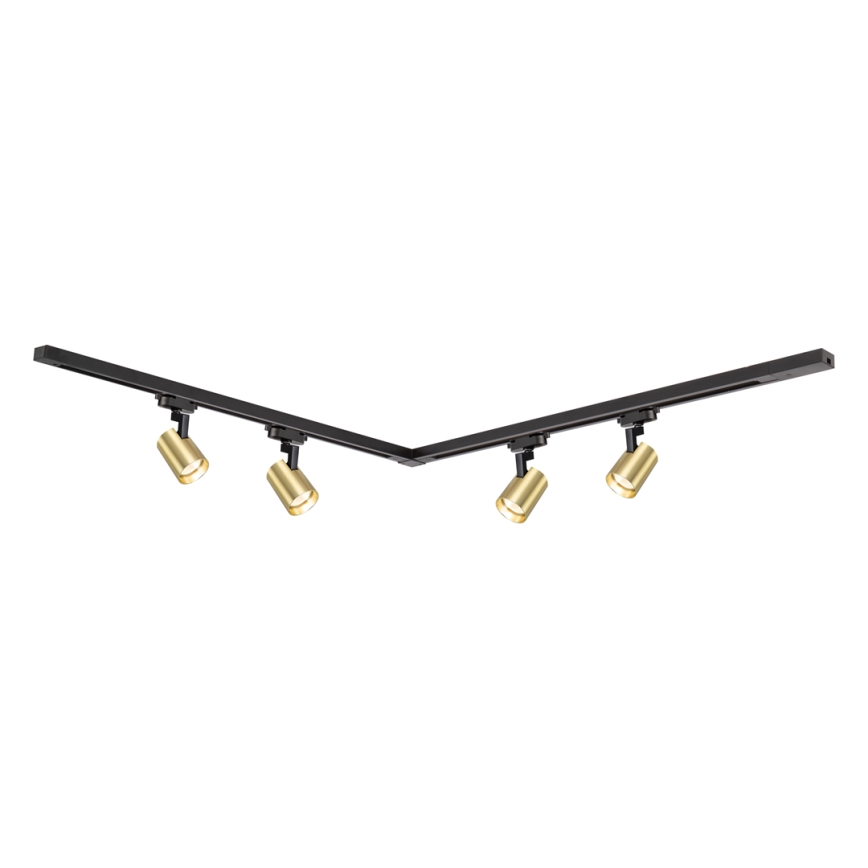 Spotlight in rail system VOLF 4xGU10/10W/230V gold/black