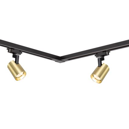 Spotlight in rail system VOLF 4xGU10/10W/230V gold/black