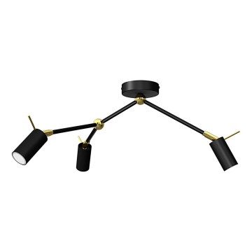 Spotlight IRIS 3xGU10/MR11/40W/230V black/gold