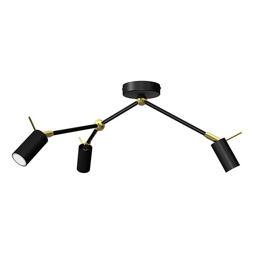 Spotlight IRIS 3xGU10/MR11/40W/230V black/gold