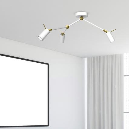 Spotlight IRIS 3xGU10/MR11/40W/230V white/gold