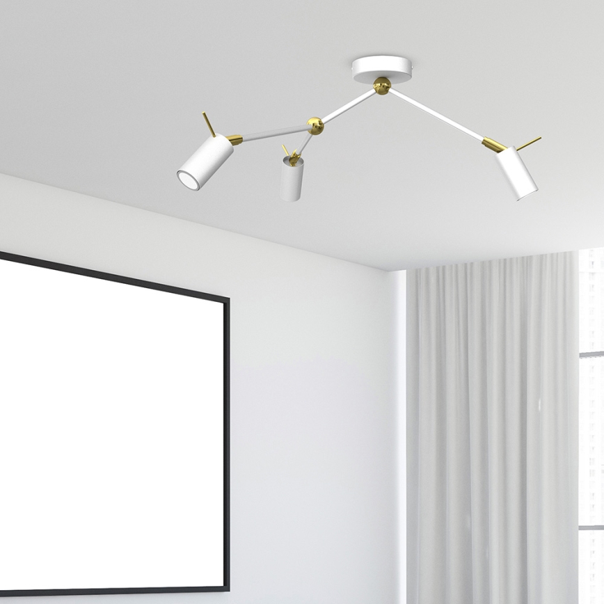 Spotlight IRIS 3xGU10/MR11/40W/230V white/gold