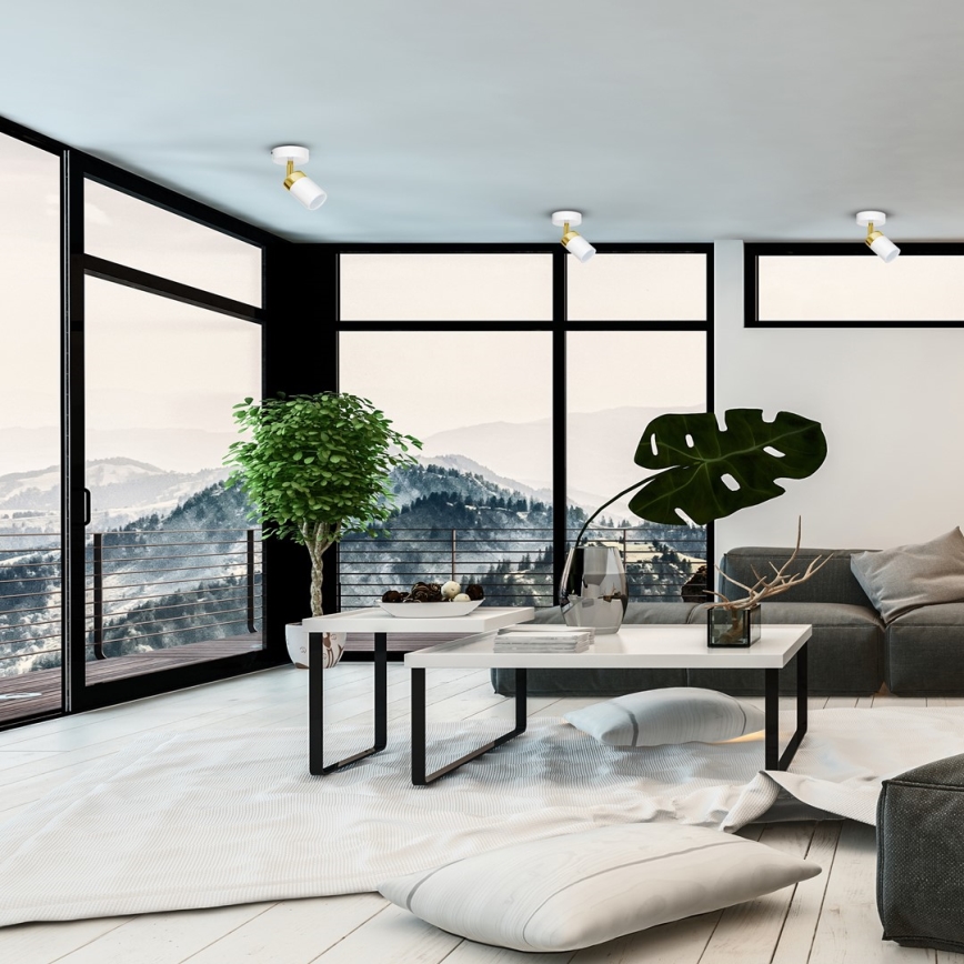 Spotlight JOKER 1xGU10/25W/230V white/gold