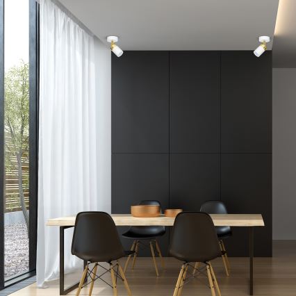 Spotlight JOKER 1xGU10/25W/230V white/gold