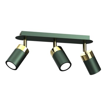Spotlight JOKER 3xGU10/25W/230V green