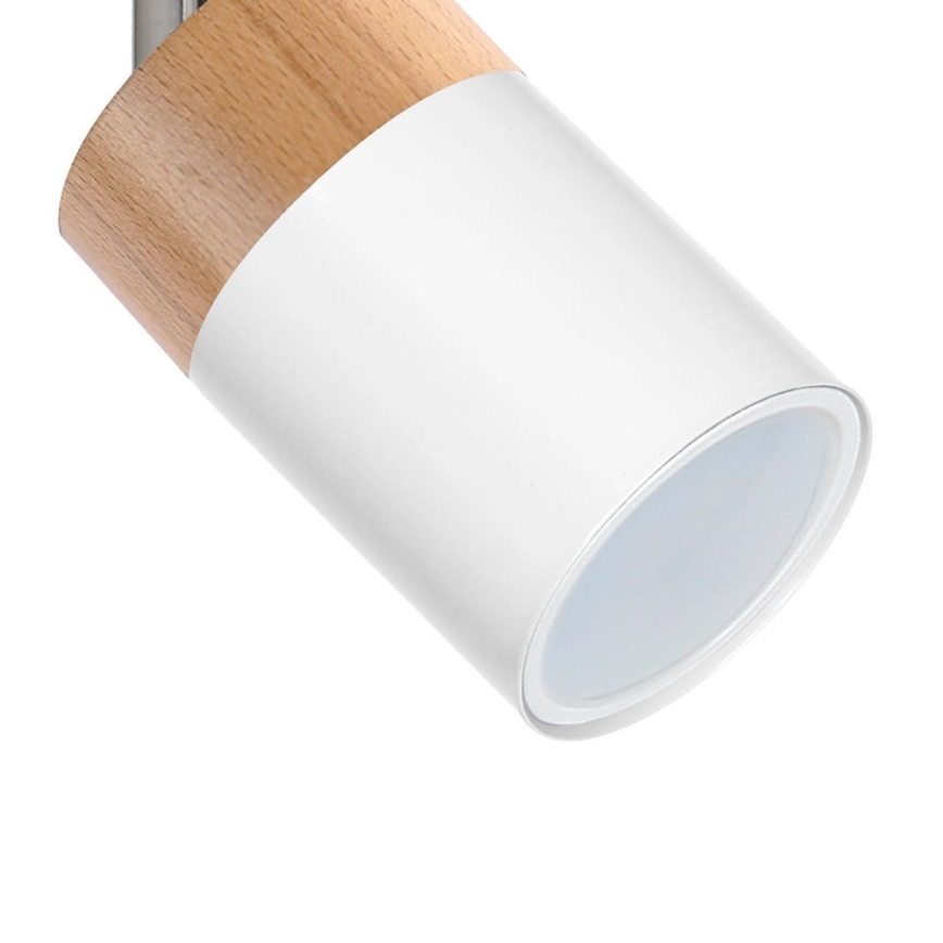 Spotlight JOKER WHITE WOOD 1xGU10/8W/230V