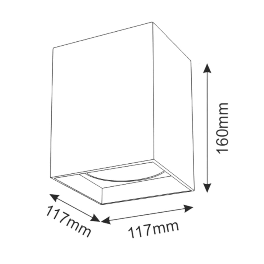 Spotlight JUPITER 1xE27/20W/230V 11,7x11,7 cm black