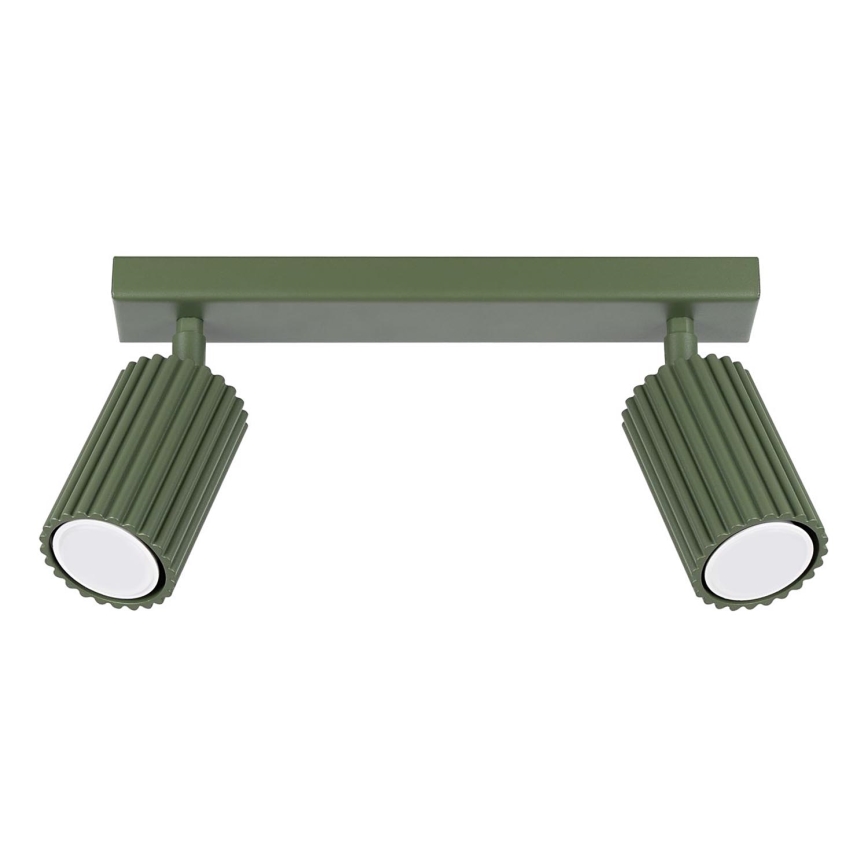 Spotlight KARBON 2xGU10/10W/230V green