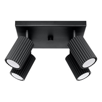 Spotlight KARBON 4xGU10/10W/230V black