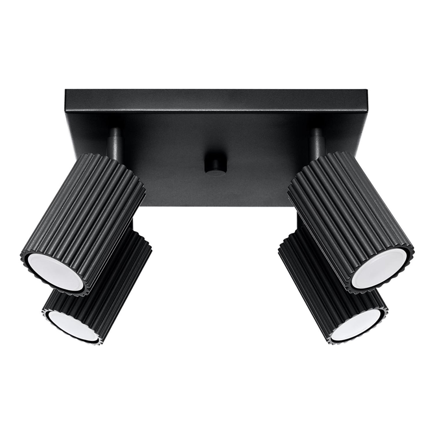 Spotlight KARBON 4xGU10/10W/230V black