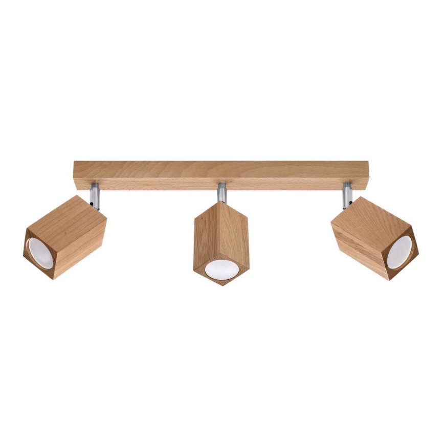 Spotlight KEKE 3xGU10/40W/230V oak
