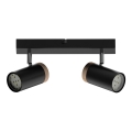 Spotlight LAGOS 2xGU10/15W/230V black/brown