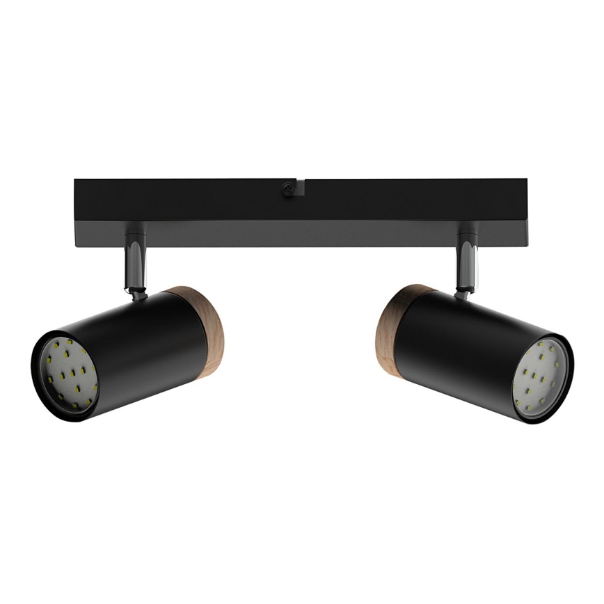 Spotlight LAGOS 2xGU10/15W/230V black/brown