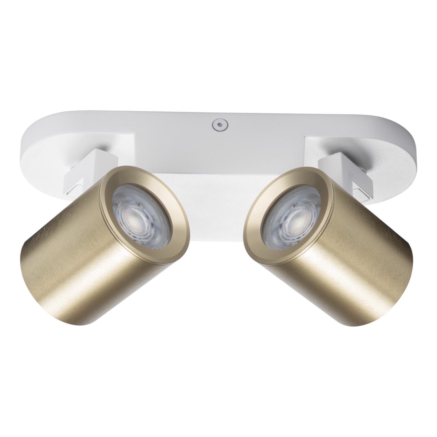 Spotlight LAURIN 2xGU10/10W/230V brass/white