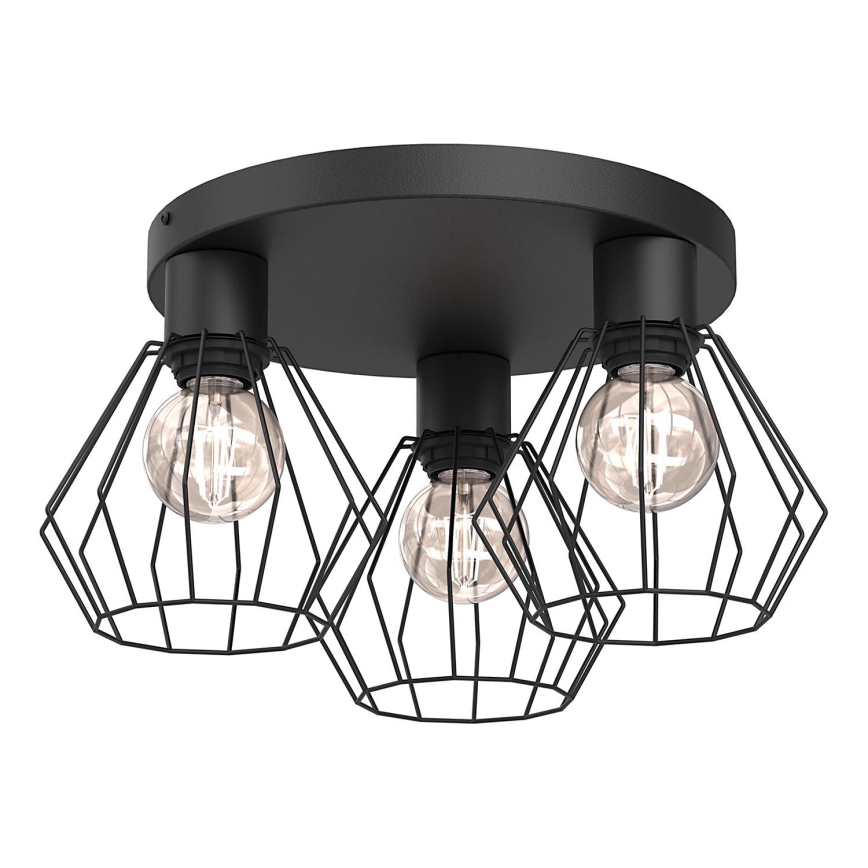 Spotlight LETI 3xE27/15W/230V black