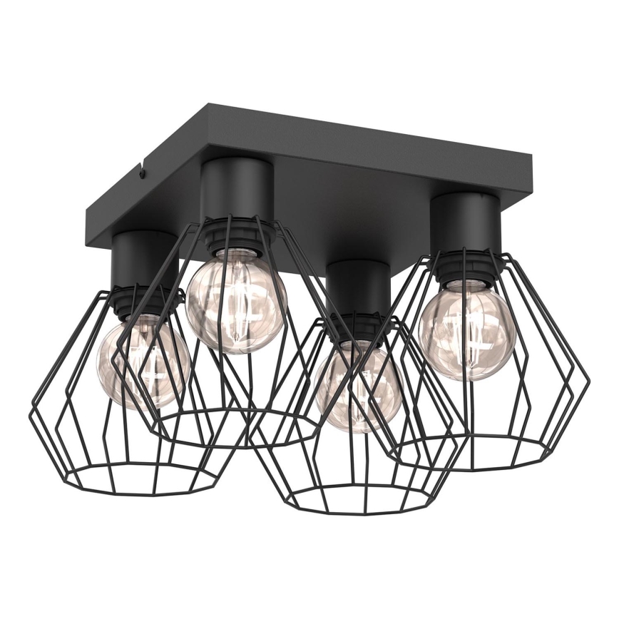 Spotlight LETI 4xE27/15W/230V black