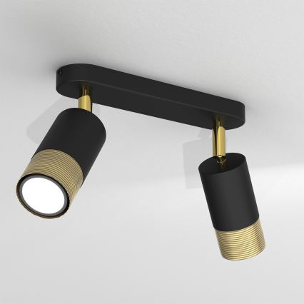Spotlight LINK 2xGU10/8W/230V black/brass