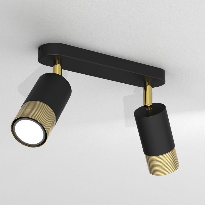 Spotlight LINK 2xGU10/8W/230V black/brass