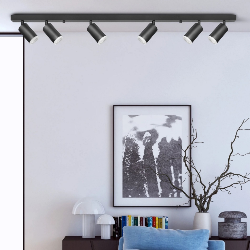 Spotlight LONDON 6xGU10/10W/230V black