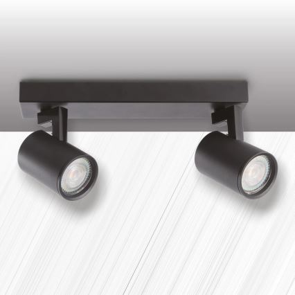 Spotlight LYNX 2xGU10/10W/230V black