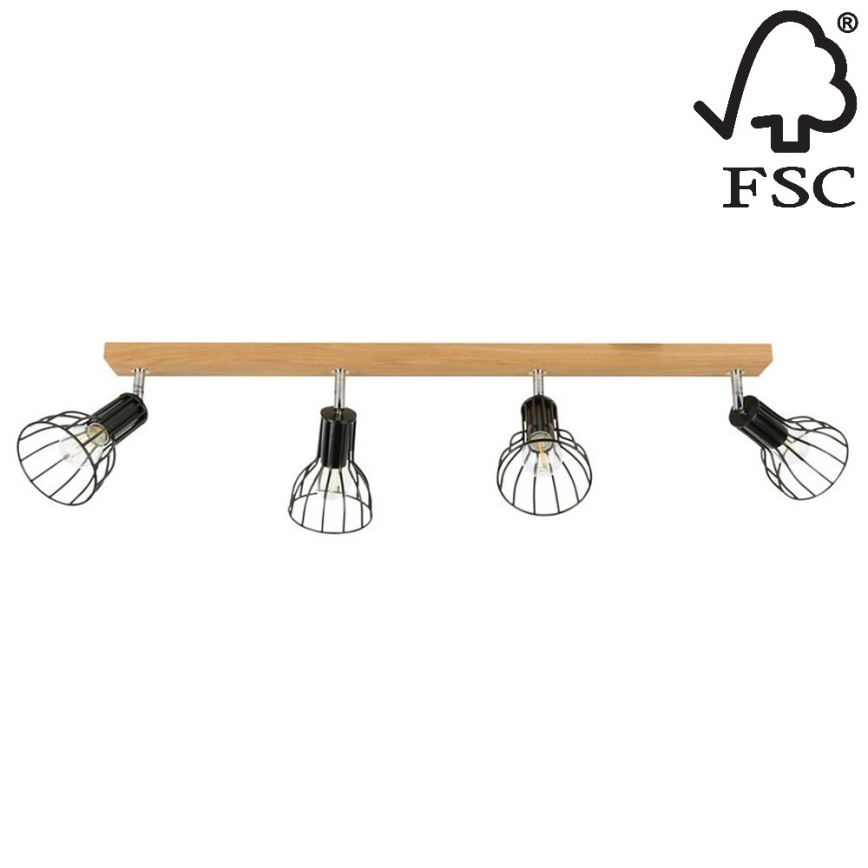 Spotlight MEGAN 4xE14/40W/230V oak - FSC certified