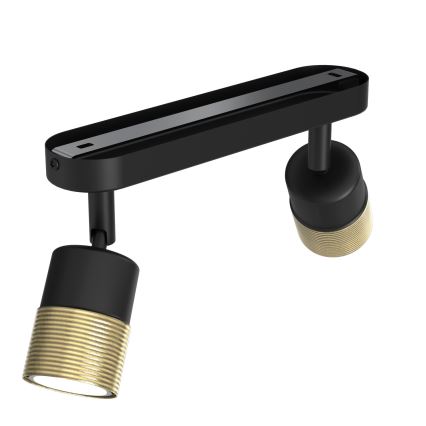 Spotlight MIZU 2xGU10/8W/230V black/brass