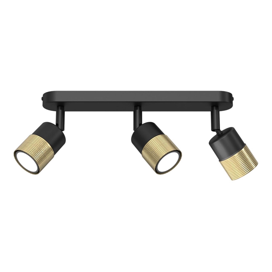 Spotlight MIZU 3xGU10/8W/230V black/brass